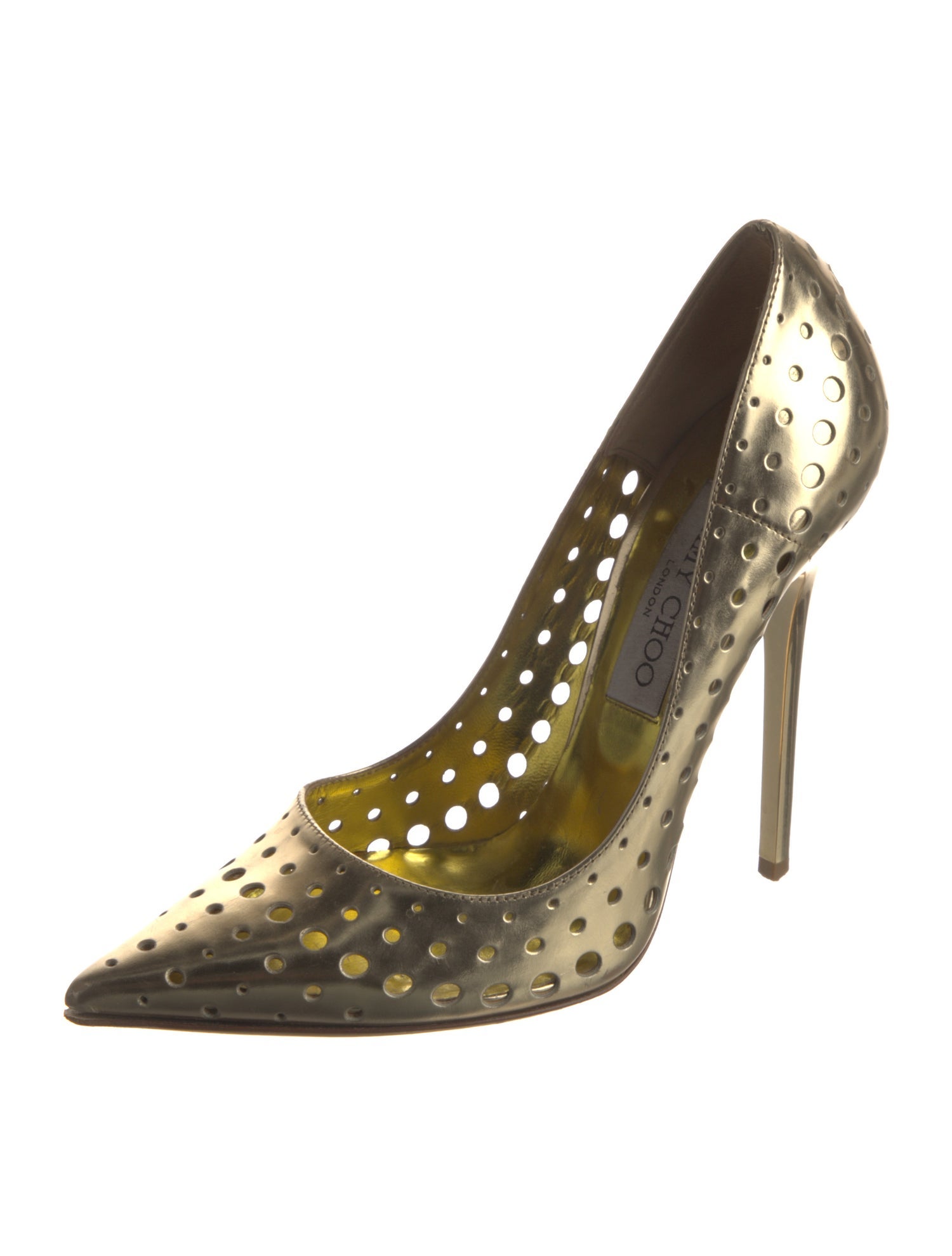 Jimmy Choo Leather Lasercut Accents Pumps